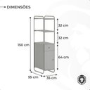 Ver imagem 4 de Estante Industrial Criare c/01 Gaveta 01 Porta Preto