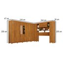 Ver imagem 4 de Guarda-Roupa Casal Modulado Portofino 13 Portas 4 Gavetas com Pés e Espelho Cinamomo - Pnr Móveis