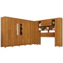 Ver imagem 3 de Guarda-Roupa Casal Modulado Portofino 13 Portas 4 Gavetas com Pés e Espelho Cinamomo - Pnr Móveis