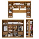 Ver imagem 2 de Guarda-Roupa Casal Modulado Portofino 13 Portas 4 Gavetas com Pés e Espelho Cinamomo - Pnr Móveis