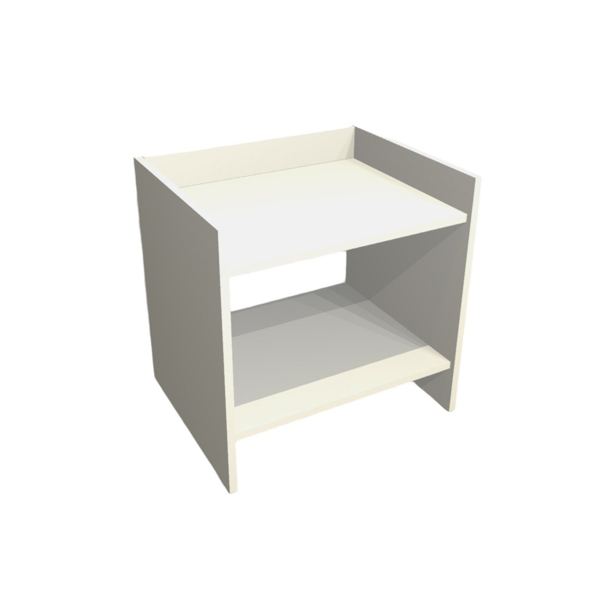 Mesa de Apoio Lateral Cama Quadrada Minimalista Mdf Branco