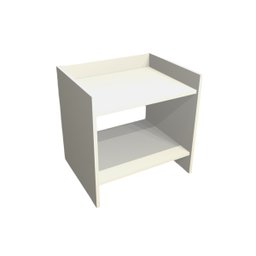 Mesa de Apoio Lateral Cama Quadrada Minimalista Mdf Branco - 1