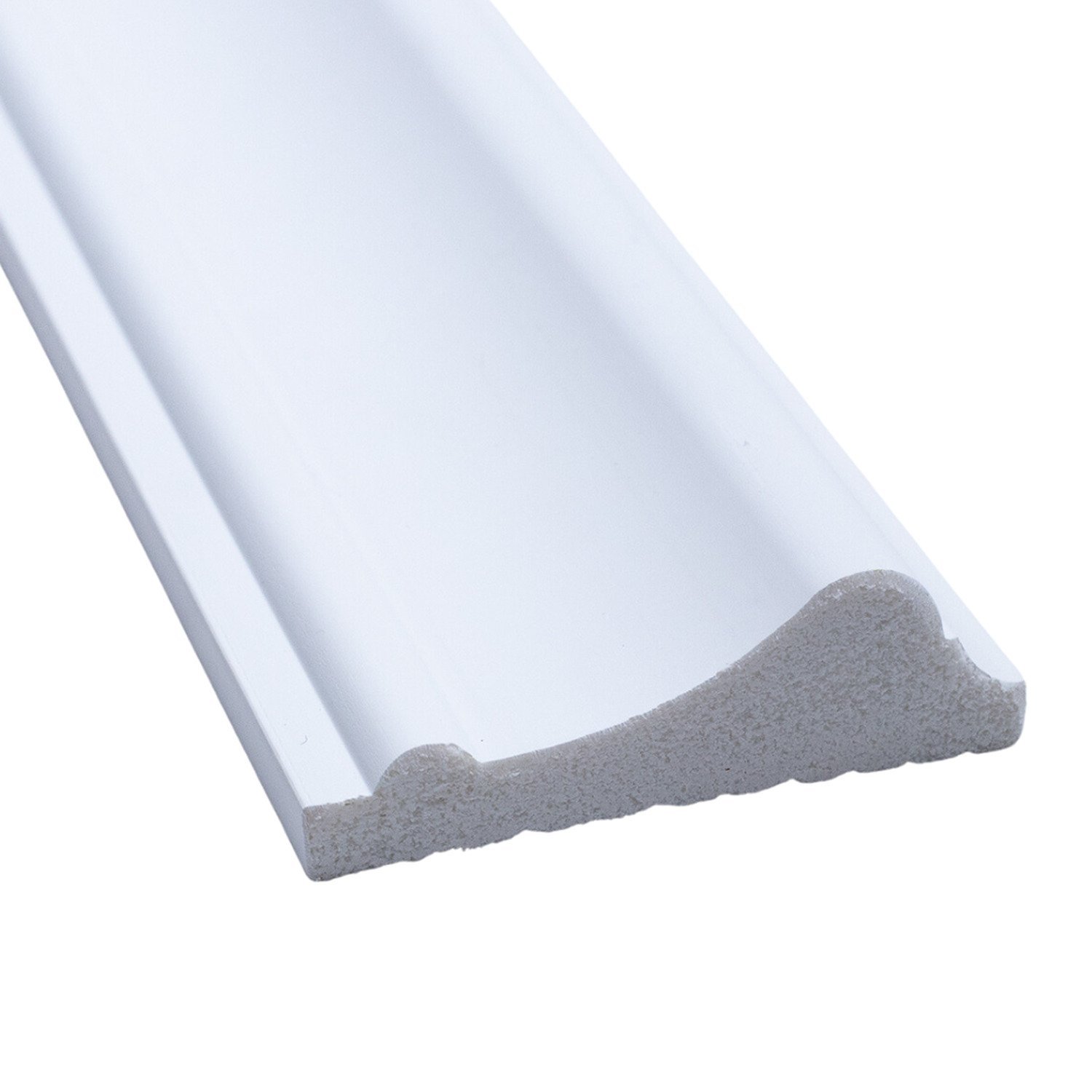 Rodameio de Poliestireno 3,7cm X 15mm Liso 2,4 Metro Linear - 1