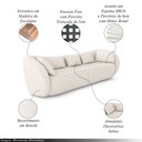 Ver imagem 3 de Sofá Bipartido Sala de Estar Diamond 272cm com Almofadas Soltas Bouclê Bege Claro G52 - Gran Belo