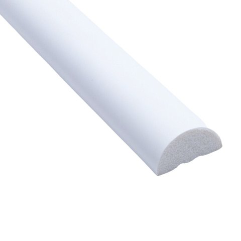 Rodameio de Poliestireno 2,5CMX13MM Liso 2,4METRO Linear Branco Graddus