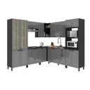 Ver imagem 7 de Cozinha Americana Modulada de Canto Torre Quente Cristaleira com Vidro Reflecta 8 Peças Paris