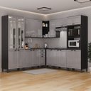 Ver imagem 6 de Cozinha Americana Modulada de Canto Torre Quente Cristaleira com Vidro Reflecta 8 Peças Paris