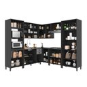 Ver imagem 5 de Cozinha Americana Modulada de Canto Torre Quente Cristaleira com Vidro Reflecta 8 Peças Paris