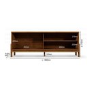 Ver imagem 3 de Rack Bancada para TV New Aurora 75" 188cm MDP com Porta Deslizante Ripada Canela
