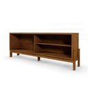 Ver imagem 2 de Rack Bancada para TV New Aurora 75" 188cm MDP com Porta Deslizante Ripada Canela