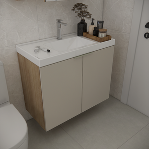 Gabinete de Banheiro sem Cuba Vittare 79,6cm Estilare Gab5002 Carvalho/nude