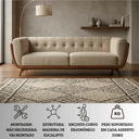 Ver imagem 5 de Sofá 2 Lugares 180cm Retrô Pés de Madeira Luxo Premium Estofado em Bouclé e Courino Sala e Recepção