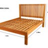 Cama de Casal em Madeira Maciça de Demolição Peroba Flórida - 3