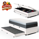 Ver imagem 2 de Cama Box Baú com Colchão de Espuma D45 Pillow Top Fort Comfort + Auxiliar Unique Solteiro 88cm