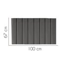 Ver imagem 2 de Painel Estofada Carla 100cm Solteiro Para Cama Box Quarto Suede Cinza Escuro Grafite - Gat Magazine