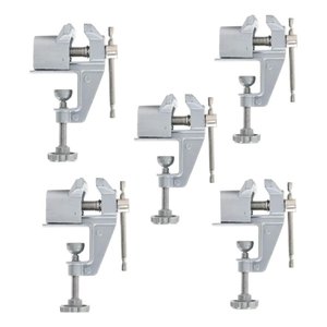 Kit 5 Morsas de Bancada Fixa Ajustável Torno Mini 40mm