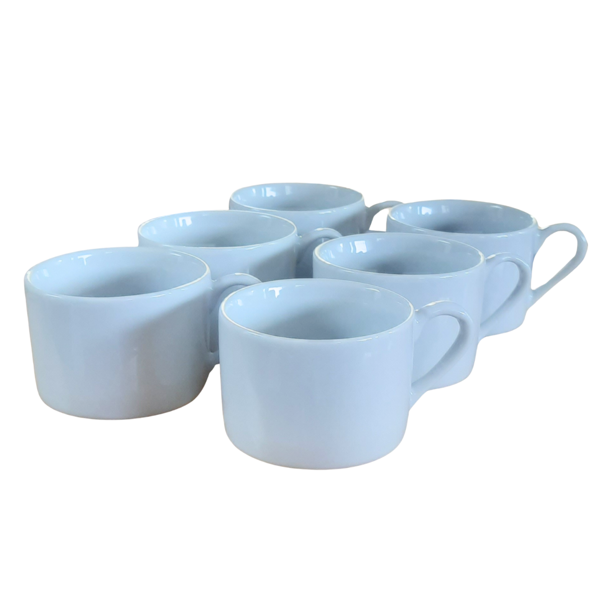 Jogo 6 Xícaras Café Chá 170ml Base Reta - Porcelana Branca (2)