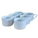 Ver imagem 1 de Jogo 6 Xícaras Café Chá 170ml Base Reta - Porcelana Branca (2)