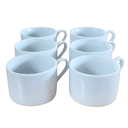 Ver imagem 3 de Jogo 6 Xícaras Café Chá 170ml Base Reta - Porcelana Branca (2)
