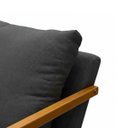 Ver imagem 5 de Poltrona Mona Pés de Madeira Linho Sala Escritorio Decoração:cinza Escuro