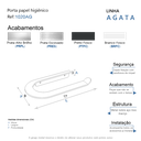 Ver imagem 4 de Porta Papel Higiênico Alto Brilho Agata Grego Metal