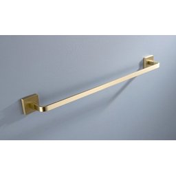 Toalheiro de Banho Dourado Fosco Quadrado Barra Simples em Aço Inox - 3