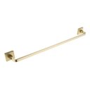 Ver imagem 1 de Toalheiro de Banho Dourado Fosco Quadrado Barra Simples em Aço Inox