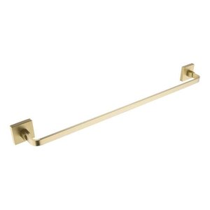 Toalheiro de Banho Dourado Fosco Quadrado Barra Simples em Aço Inox