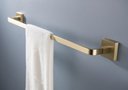 Ver imagem 5 de Toalheiro de Banho Dourado Fosco Quadrado Barra Simples em Aço Inox