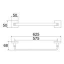 Ver imagem 6 de Toalheiro de Banho Dourado Fosco Quadrado Barra Simples em Aço Inox