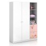 Guarda-Roupa Infantil 2 Portas IF343 - Kappesberg - Branco / Rosa - 1