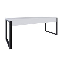 Escrivaninha Mesa Escritório Yon Presidente 190x70x75 190cm Industrial Branco - 6