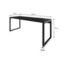 Ver imagem 3 de Escrivaninha Mesa Escritório Yon Presidente 190x70x75 190cm Industrial Preto