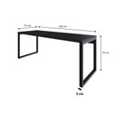 Ver imagem 3 de Escrivaninha Mesa Escritório Yon Presidente 190x70x75 190cm Industrial Preto