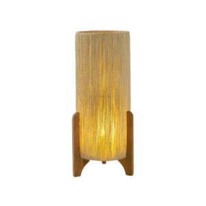 Luminária de Chão Milão em Sisal Natural Tripé de Madeira