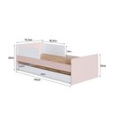 Ver imagem 7 de Cama Infantil com Colchão 0,88 x 1,88 Incluso Cor Branco com Rosa com Cama Auxiliar