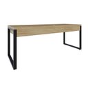 Ver imagem 6 de Escrivaninha Mesa Escritório Yon Presidente com 190x70x75 1 Gaveta 190cm Industrial Vermont Marrom