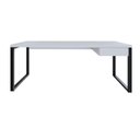Ver imagem 2 de Escrivaninha Mesa Escritório Yon Presidente com 190x70x75 1 Gaveta 190cm Industrial Branco