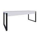 Ver imagem 6 de Escrivaninha Mesa Escritório Yon Presidente com 190x70x75 1 Gaveta 190cm Industrial Branco
