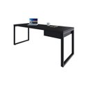 Ver imagem 4 de Escrivaninha Mesa Escritório Yon Presidente com 190x70x75 1 Gaveta 190cm Industrial Preto