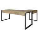 Ver imagem 6 de Escrivaninha Mesa Escritório em L Yon Presidente 190x70x75 190cm Industrial Vermont e Preto Marrom