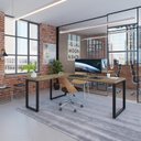 Ver imagem 1 de Escrivaninha Mesa Escritório em L Yon Presidente 190x70x75