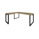 Ver imagem 2 de Escrivaninha Mesa Escritório em L Yon Presidente 190x70x75 190cm Industrial Vermont e Preto Marrom