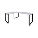 Ver imagem 2 de Escrivaninha Mesa Escritório em L Yon Presidente 190x70x75 190cm Industrial Branco e Preto