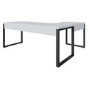 Ver imagem 6 de Escrivaninha Mesa Escritório em L Yon Presidente 190x70x75 190cm Industrial Branco E Preto