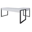 Ver imagem 6 de Escrivaninha Mesa Escritório em L Yon Presidente 190x70x75 190cm Industrial Branco e Preto