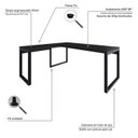 Ver imagem 5 de Escrivaninha Mesa Escritório em L Yon Presidente 190x70x75