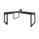 Ver imagem 4 de Escrivaninha Mesa Escritório em L Yon Presidente 190x70x75 190cm Industrial Preto