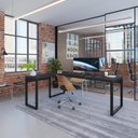 Ver imagem 1 de Escrivaninha Mesa Escritório em L Yon Presidente 190x70x75