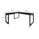 Ver imagem 3 de Escrivaninha Mesa Escritório em L Yon Presidente 190x70x75 190cm Industrial Preto